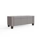 GFW Verona Fabric Ottoman Bench Grey H39 x W104 x D39cm, UK version