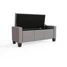 GFW Verona Fabric Ottoman Bench Grey H39 x W104 x D39cm, UK version