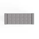 GFW Verona Fabric Ottoman Bench Grey H39 x W104 x D39cm, UK version