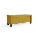 GFW Verona Fabric Ottoman Bench Mustard 87.4L, UK version