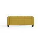 GFW Verona Fabric Ottoman Bench Mustard 87.4L, UK version