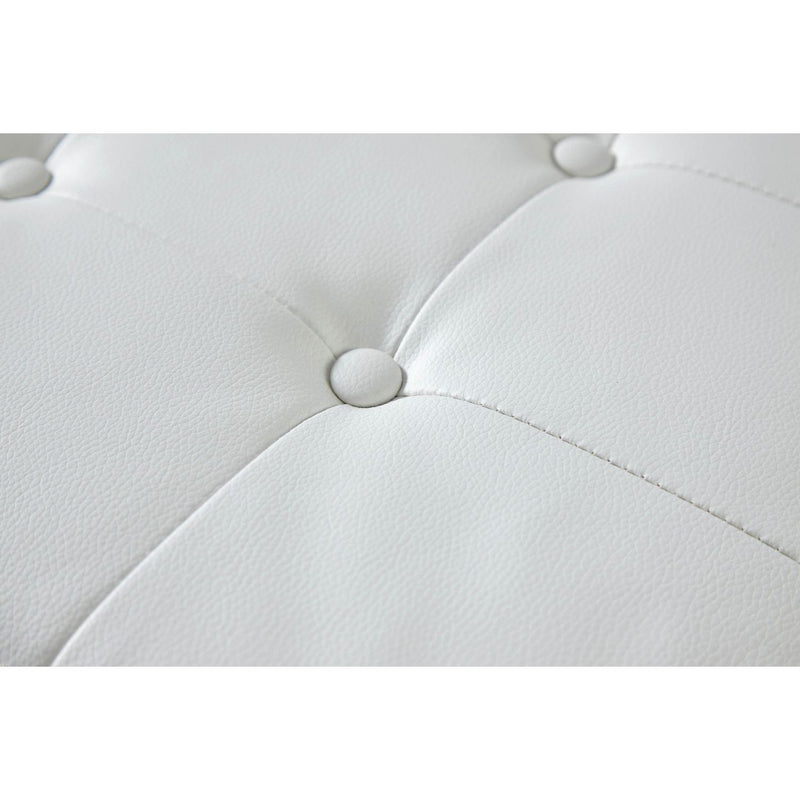 GFW Verona Faux Leather Ottoman Bench - White