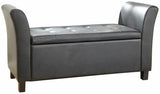 GFW Verona storage ottoman in black with 87.4 litre capacity, UK version