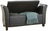GFW Verona storage ottoman in black with 87.4 litre capacity, UK version