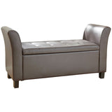 GFW Verona storage ottoman in black with 87.4 litre capacity, UK version