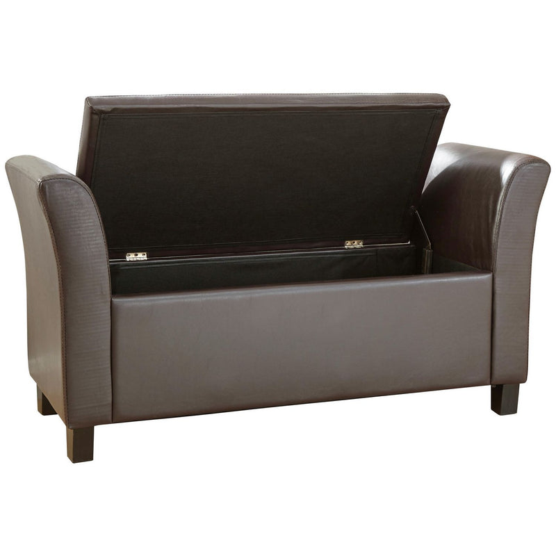 GFW Verona storage ottoman in black with 87.4 litre capacity, UK version