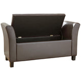 GFW Verona storage ottoman in black with 87.4 litre capacity, UK version