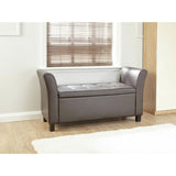 GFW Verona storage ottoman in black with 87.4 litre capacity, UK version