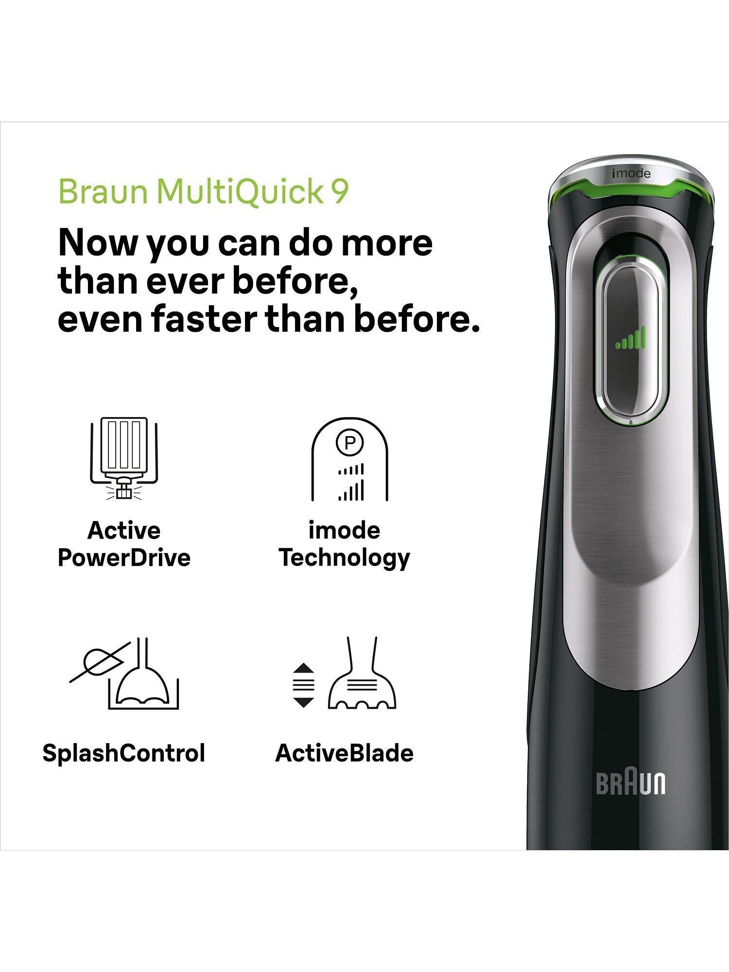 Braun MultiQuick 9 hand blender black 1200W British product