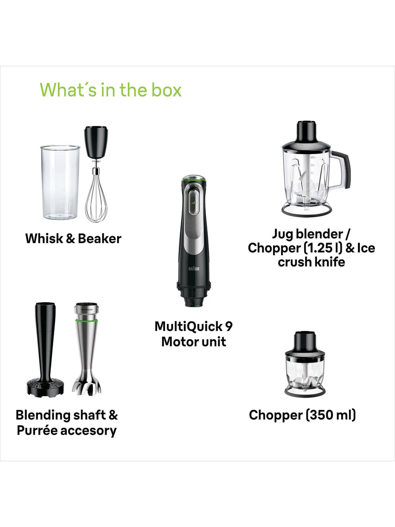 Braun MultiQuick 9 hand blender black 1200W British product