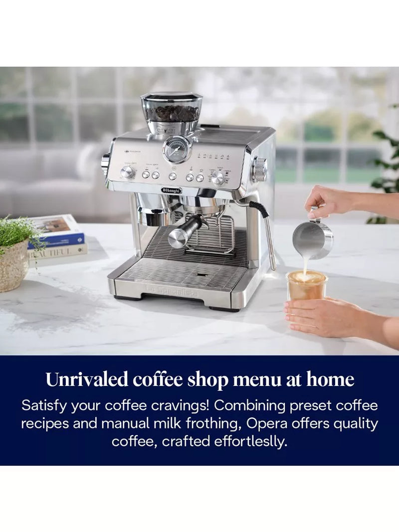De'Longhi La Specialista Opera silver coffee machine - British product