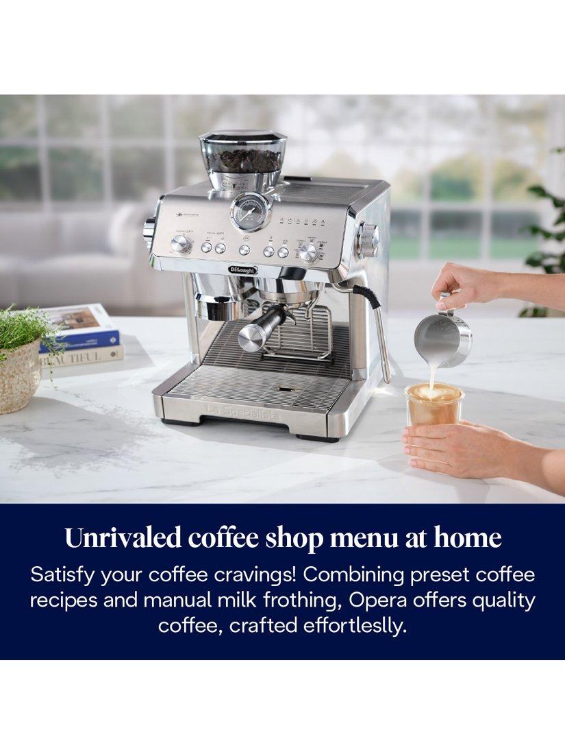 De'Longhi La Specialista Opera silver coffee machine - British product