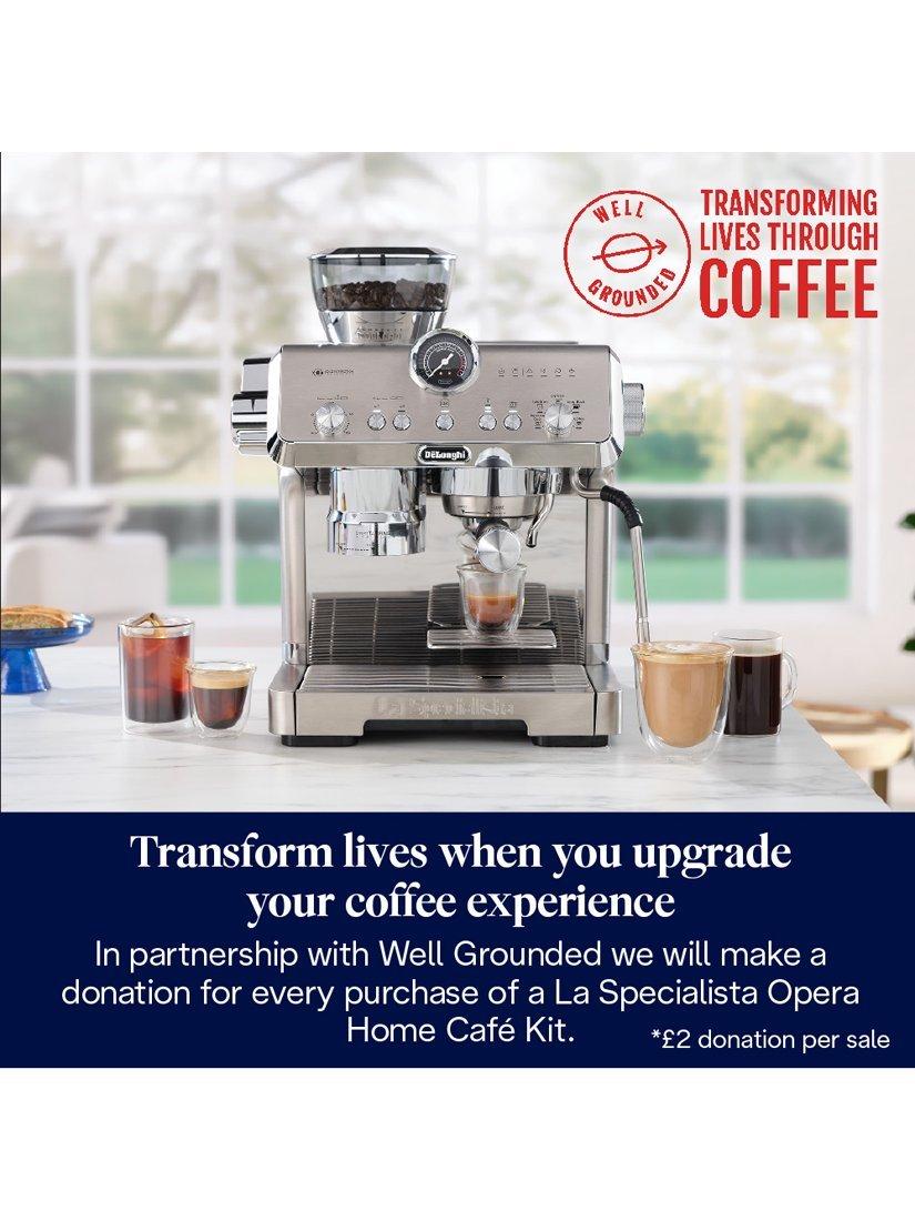 De'Longhi La Specialista Opera silver coffee machine - British product