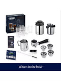 De'Longhi La Specialista Opera silver coffee machine - British product