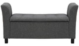 GFW Verona Charcoal fabric storage seat 87.4L, UK version