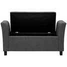 GFW Verona Charcoal fabric storage seat 87.4L, UK version
