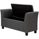 GFW Verona Charcoal fabric storage seat 87.4L, UK version