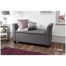 GFW Verona Charcoal fabric storage seat 87.4L, UK version