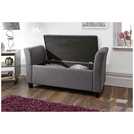 GFW Verona Charcoal fabric storage seat 87.4L, UK version
