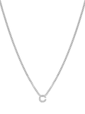 Tutti Textured Alphabet Pendant Necklace, Silver