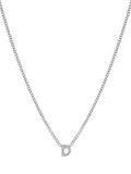 Tutti Textured Alphabet Pendant Necklace, Silver