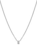 Tutti Textured Alphabet Pendant Necklace, Silver