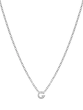 Tutti Textured Alphabet Pendant Necklace, Silver