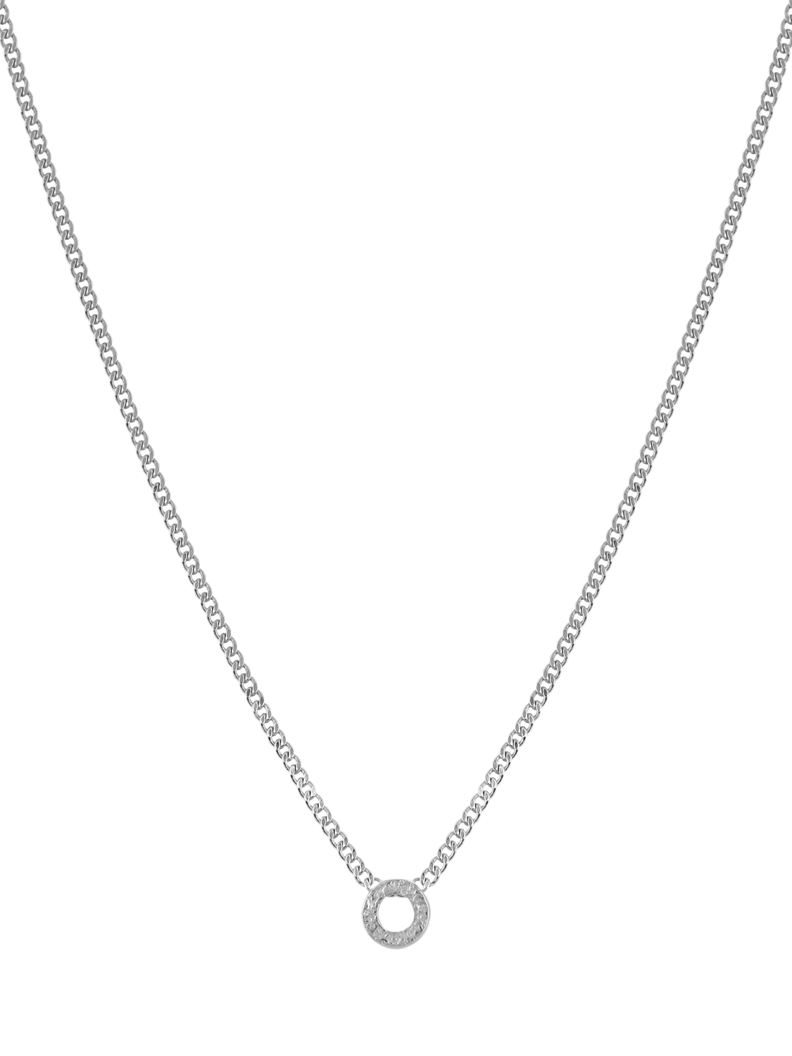 Tutti Textured Alphabet Pendant Necklace, Silver