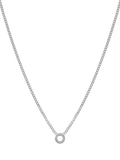 Tutti Textured Alphabet Pendant Necklace, Silver