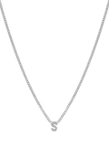 Tutti Textured Alphabet Pendant Necklace, Silver