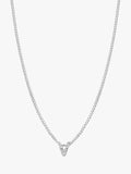 Tutti Textured Alphabet Pendant Necklace, Silver