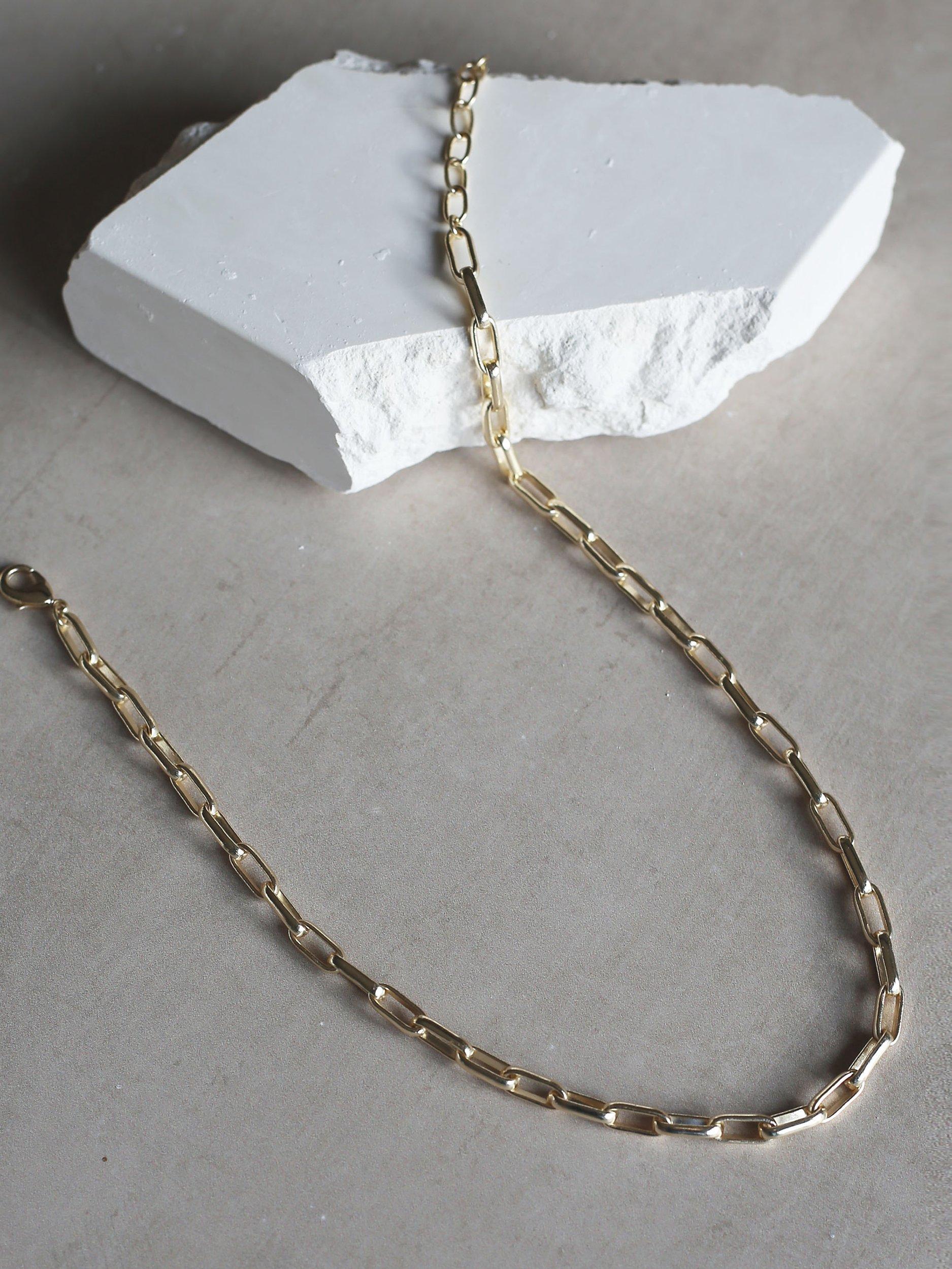 Tutti gold plated chain necklace 47cm, UK version