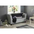 GFW Verona grey velvet storage seat 87.4L, UK version
