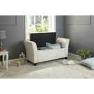 GFW Verona velvet storage ottoman in Oyster White 107x41x56cm, UK version