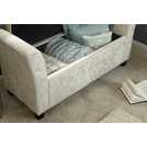 GFW Verona velvet storage ottoman in Oyster White 107x41x56cm, UK version