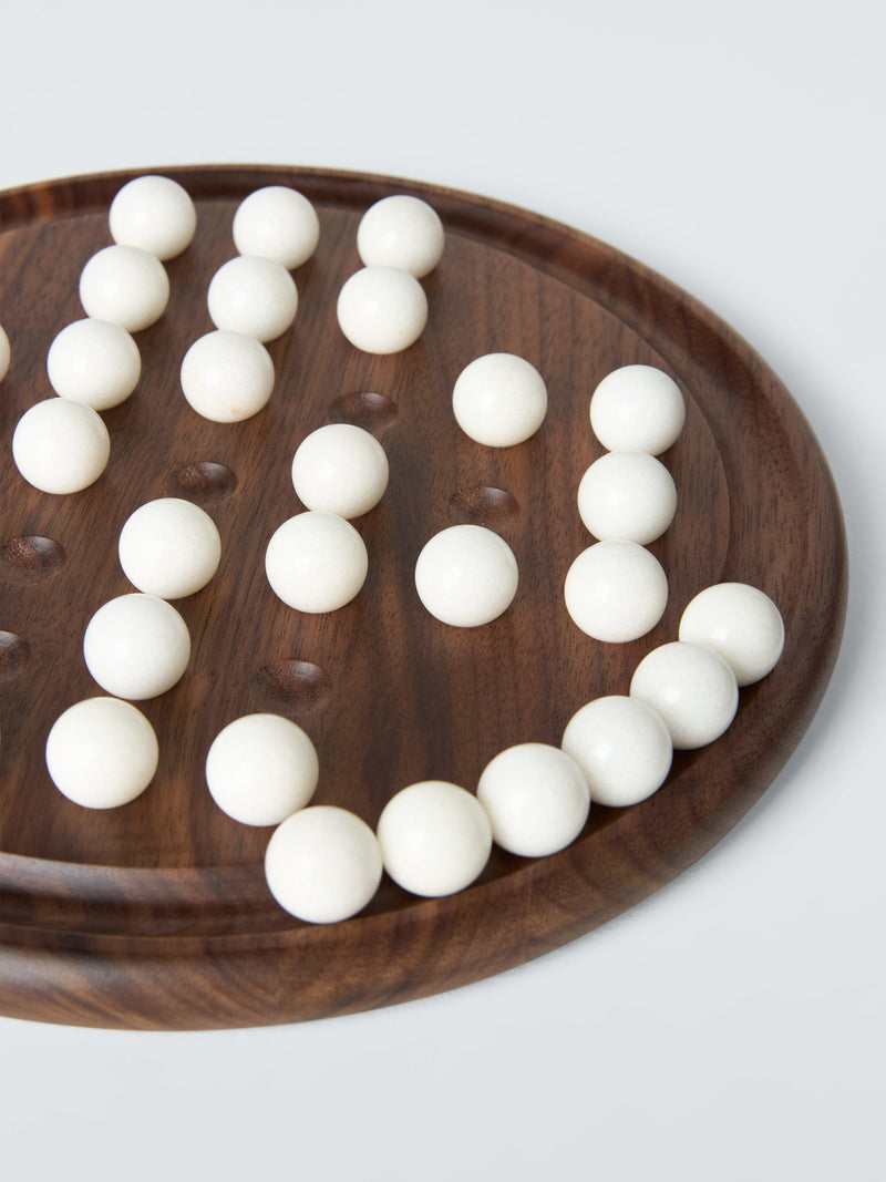John Lewis Slow Living Walnut Wood and Marble Solitaire Board, UK version