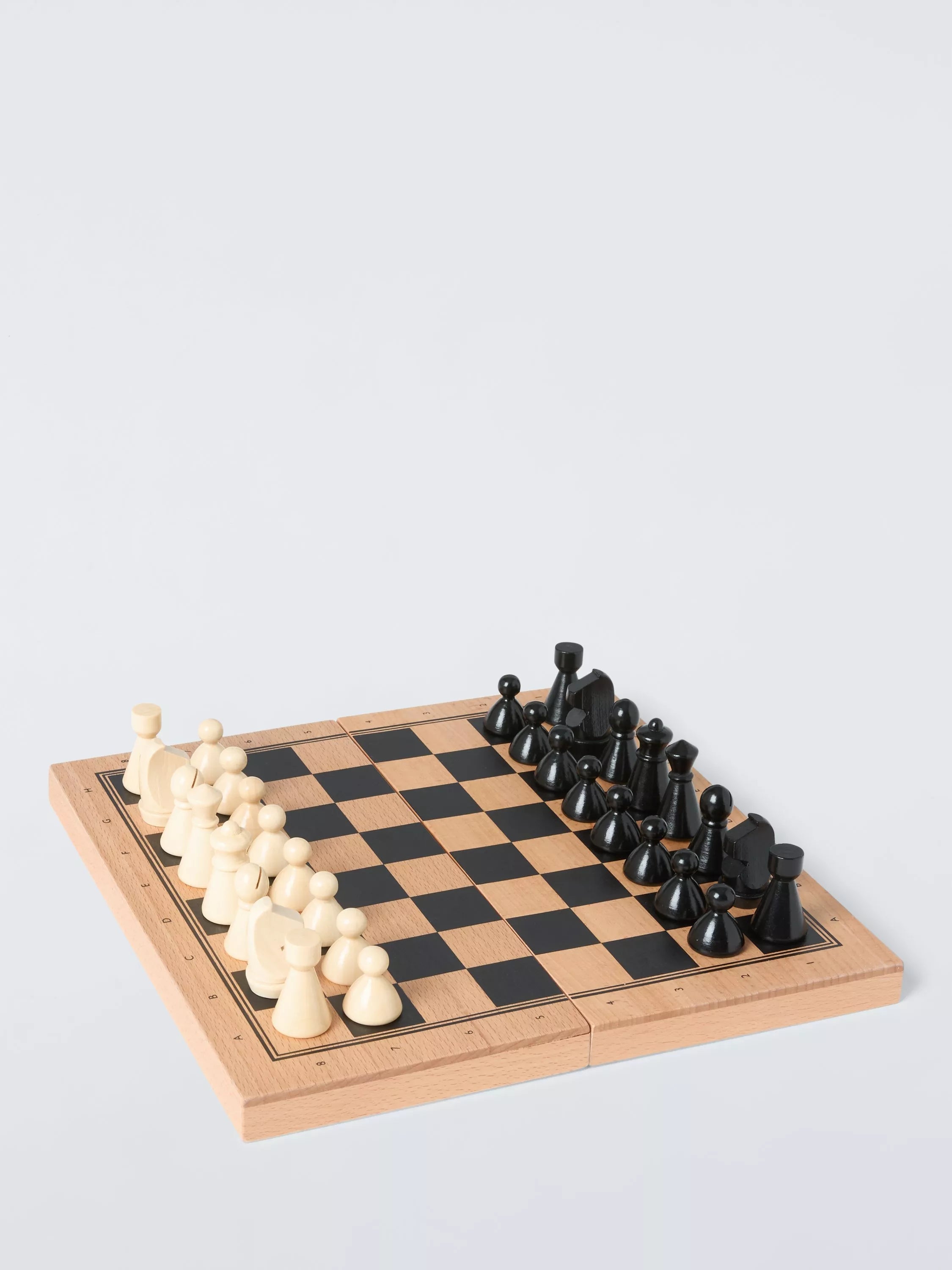 John Lewis wood folding chess set, imported from the UK