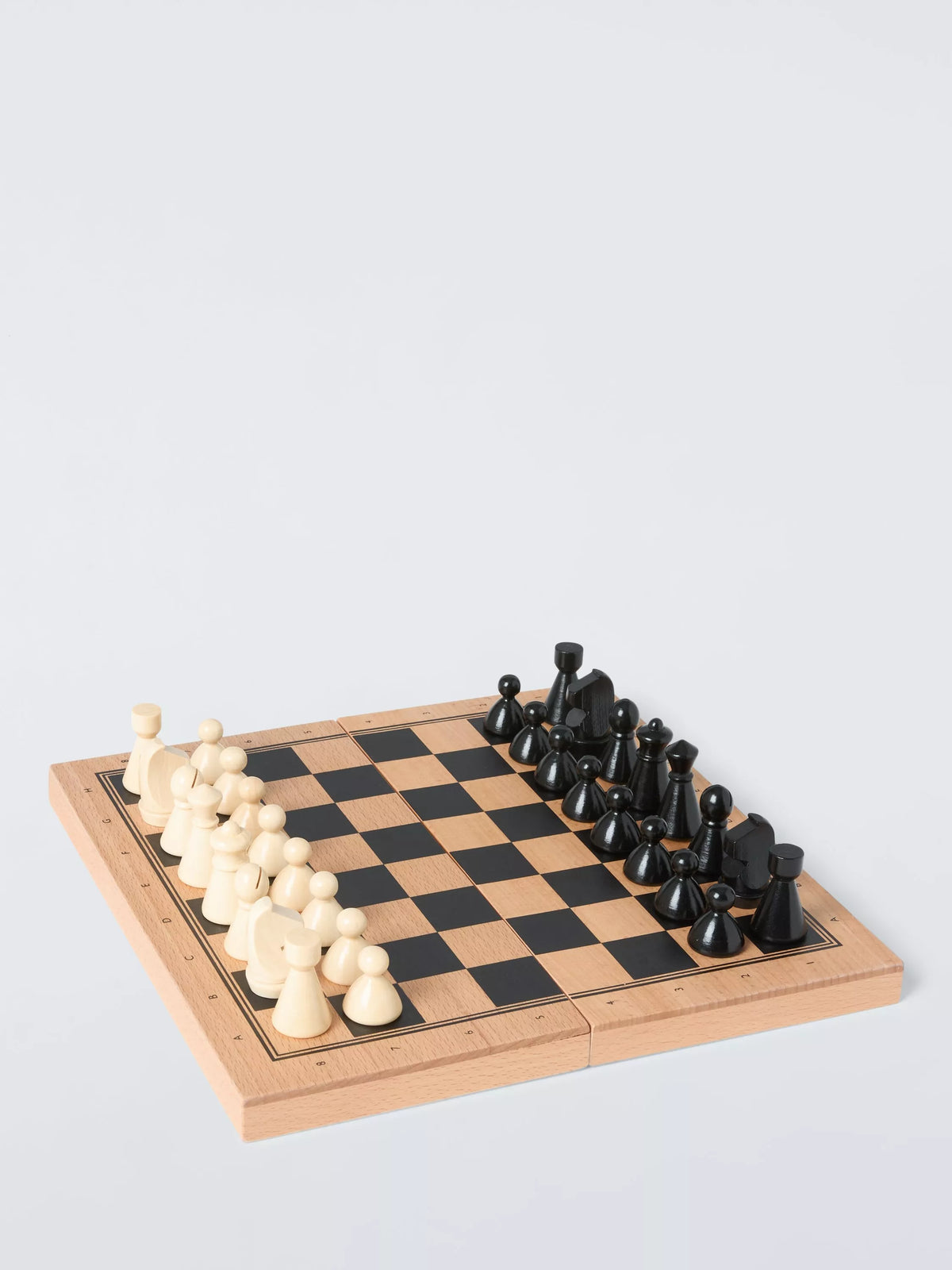 John Lewis wood folding chess set, imported from the UK