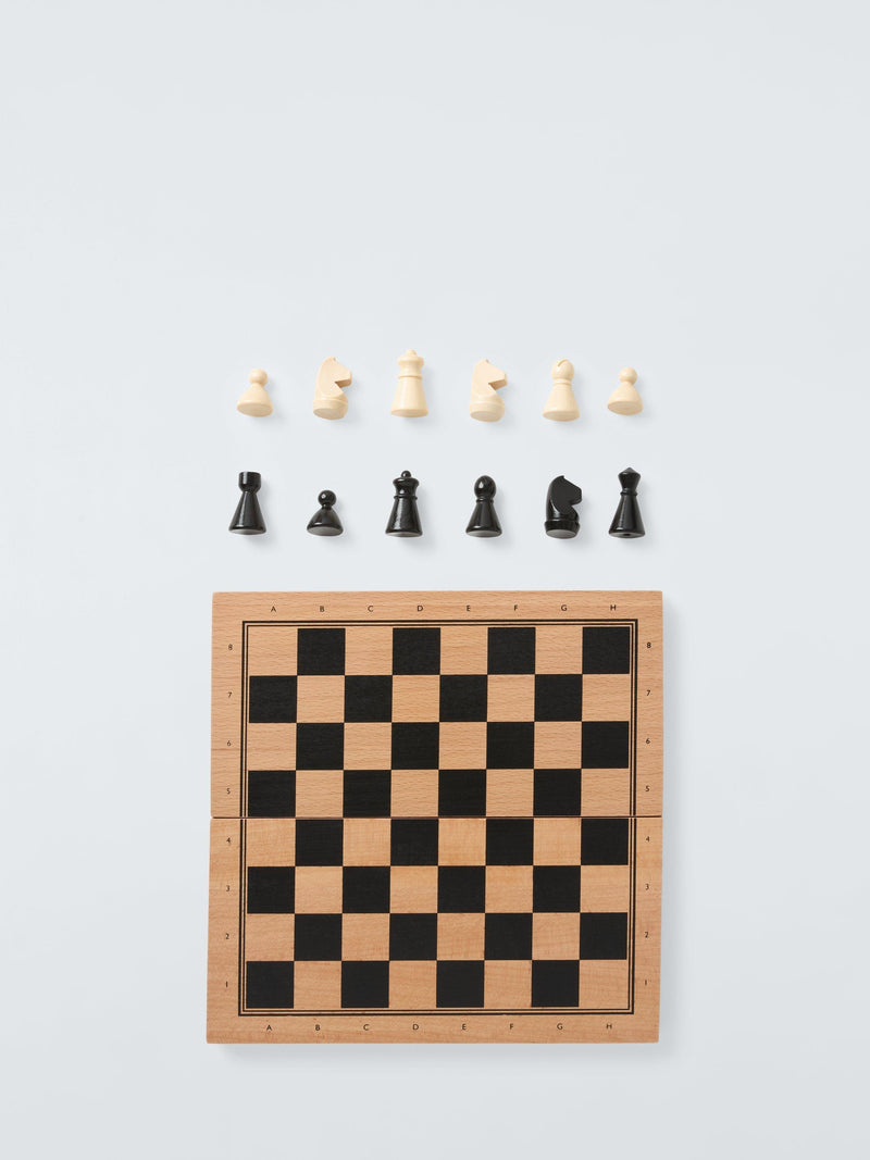 John Lewis wood folding chess set, imported from the UK