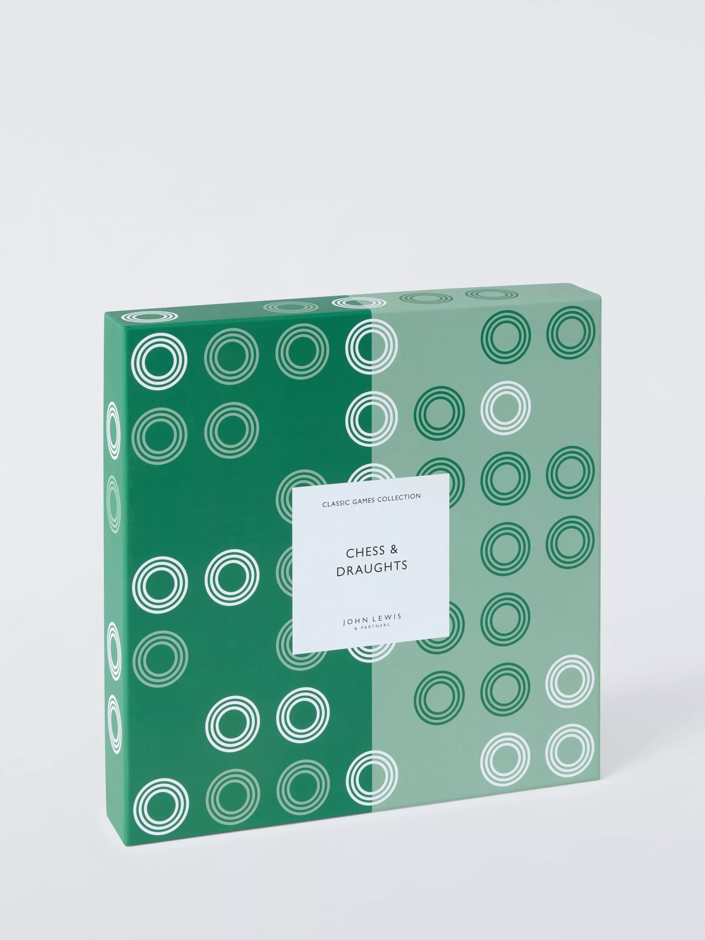 John Lewis wood chess and draughts set, UK version
