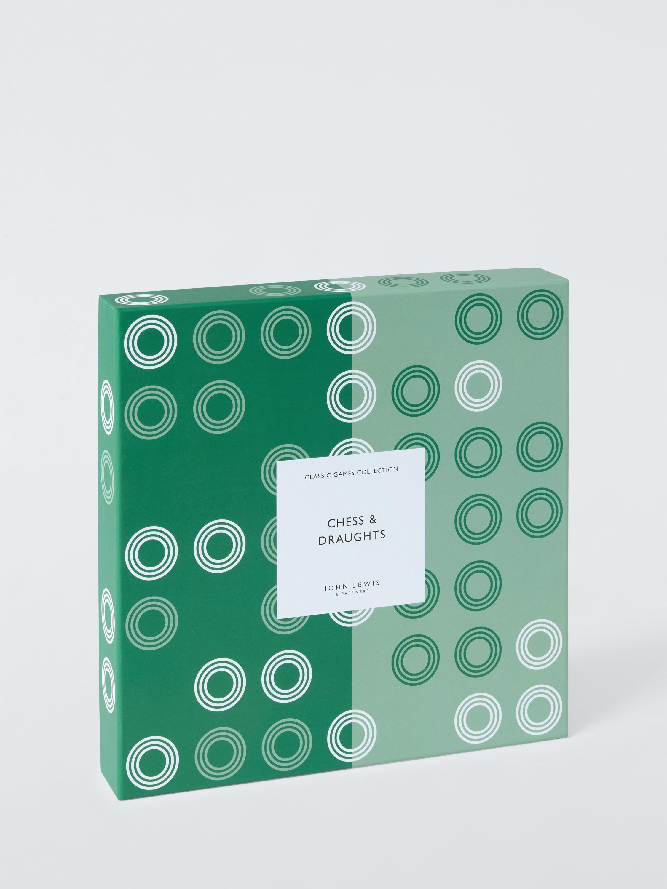 John Lewis wood chess and draughts set, UK version