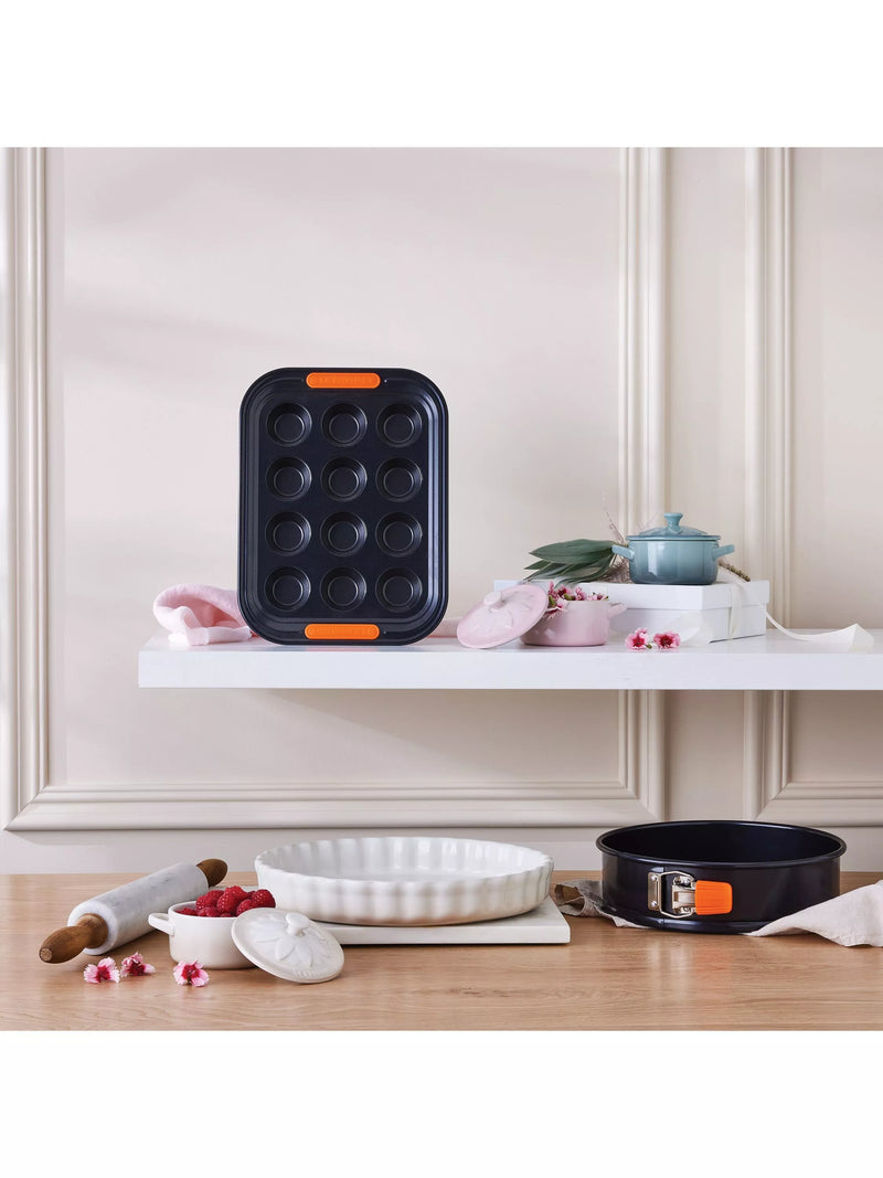 Le Creuset carbon steel non-stick mini muffin tray 12 cup, UK version