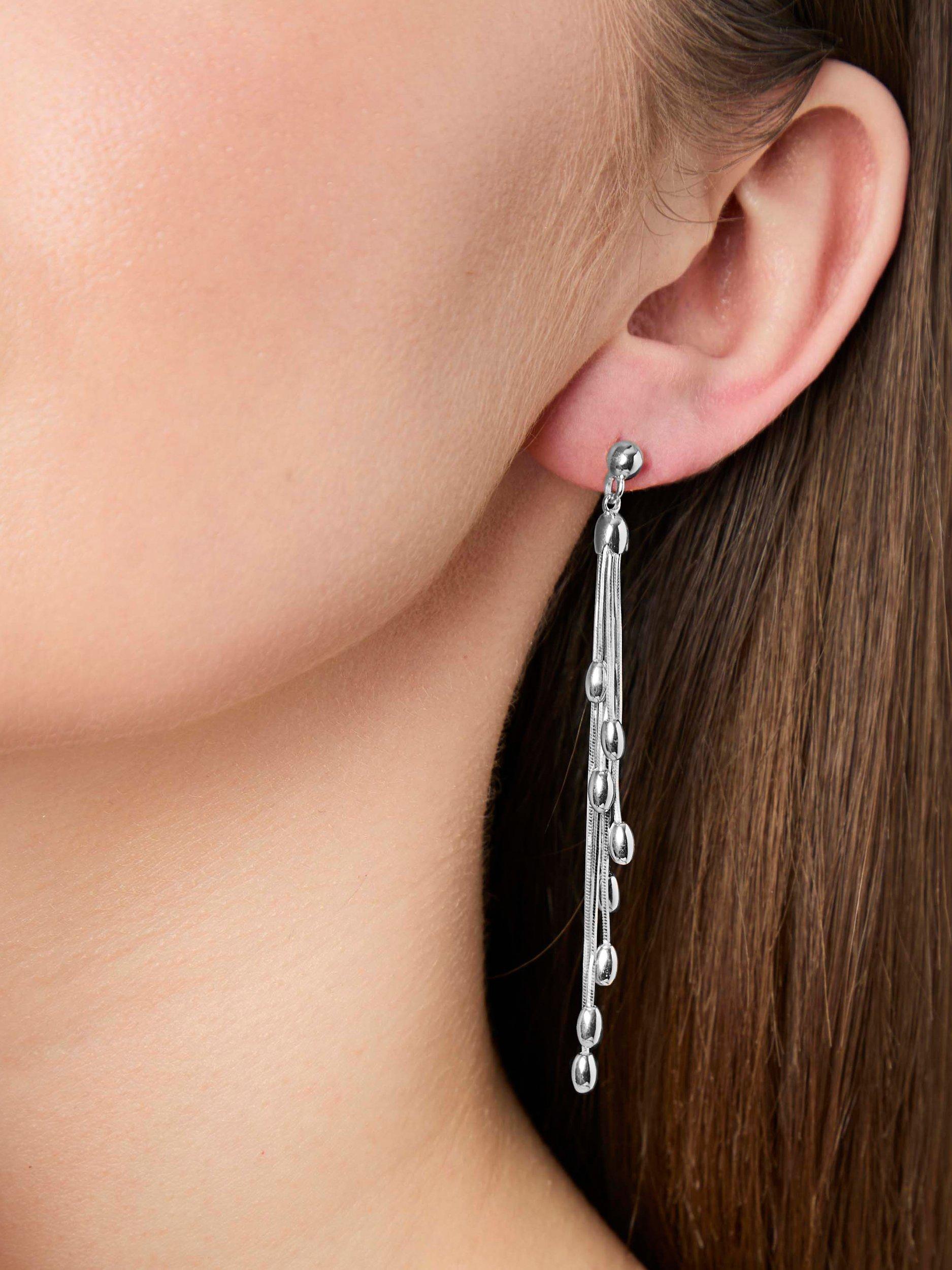 Jools by Jenny Brown beaded tassel drop earrings, imported from the UK