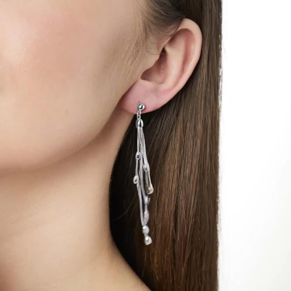 Jools by Jenny Brown beaded tassel drop earrings, imported from the UK