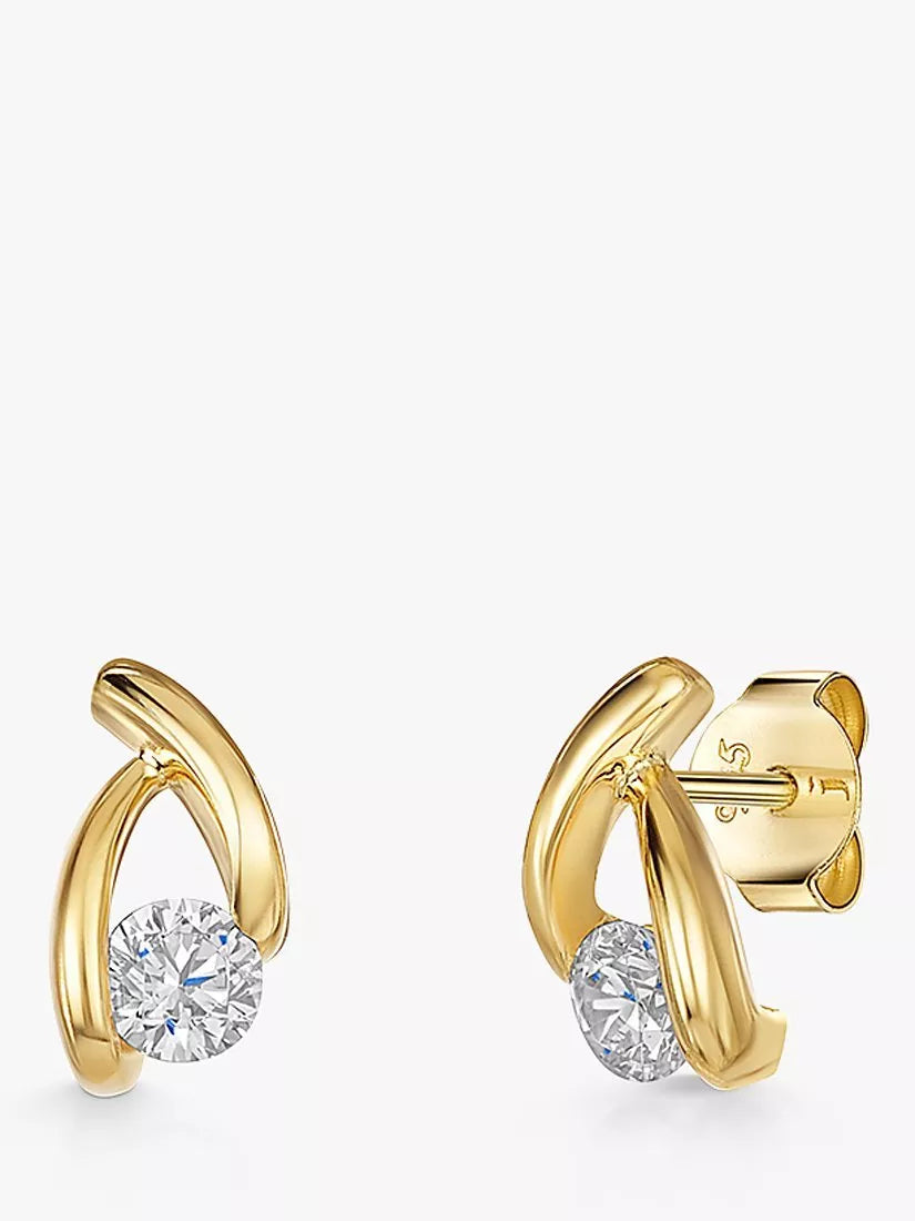 Jools by Jenny Brown wishbone stud earrings, silver, imported from the UK