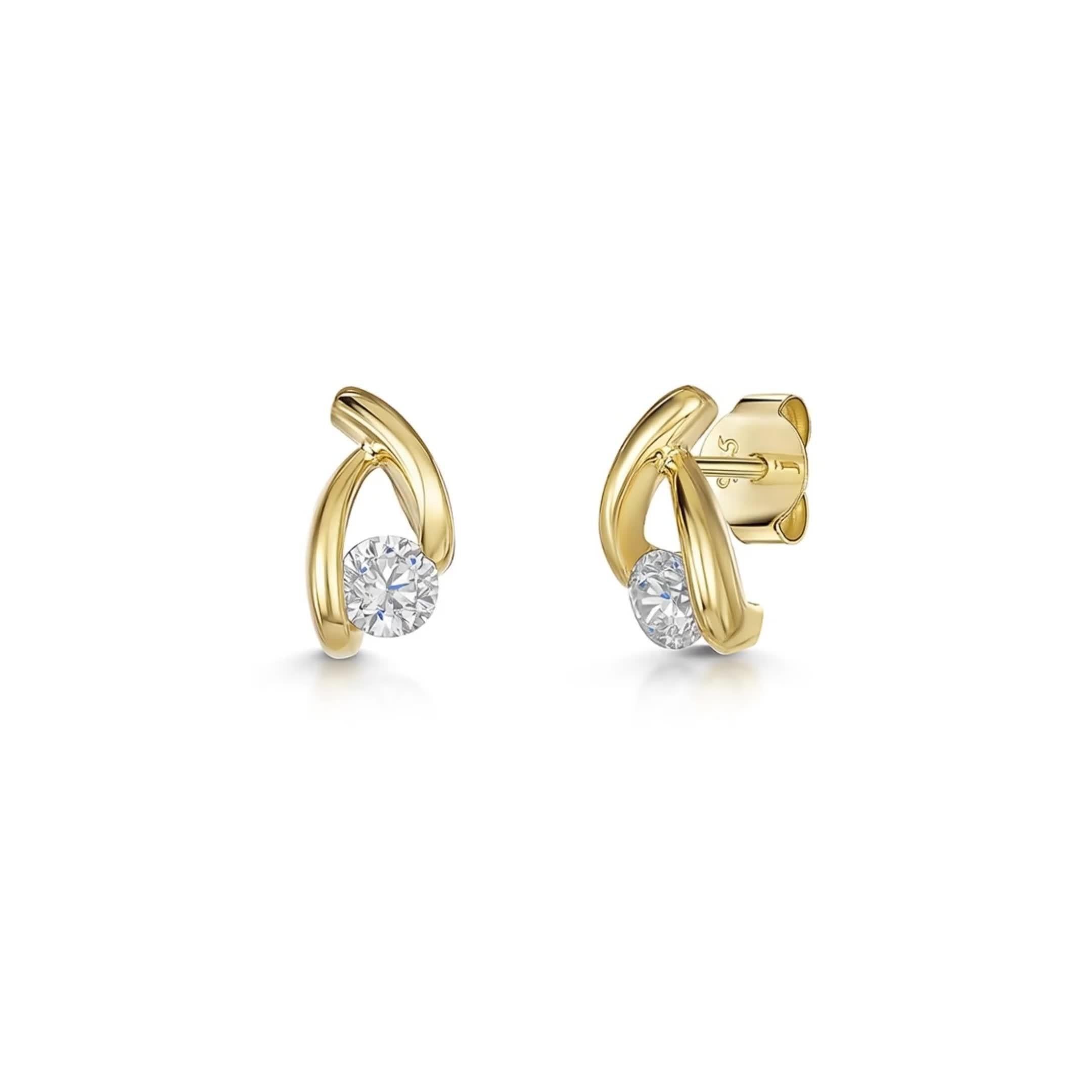 Jools by Jenny Brown wishbone stud earrings, silver, imported from the UK