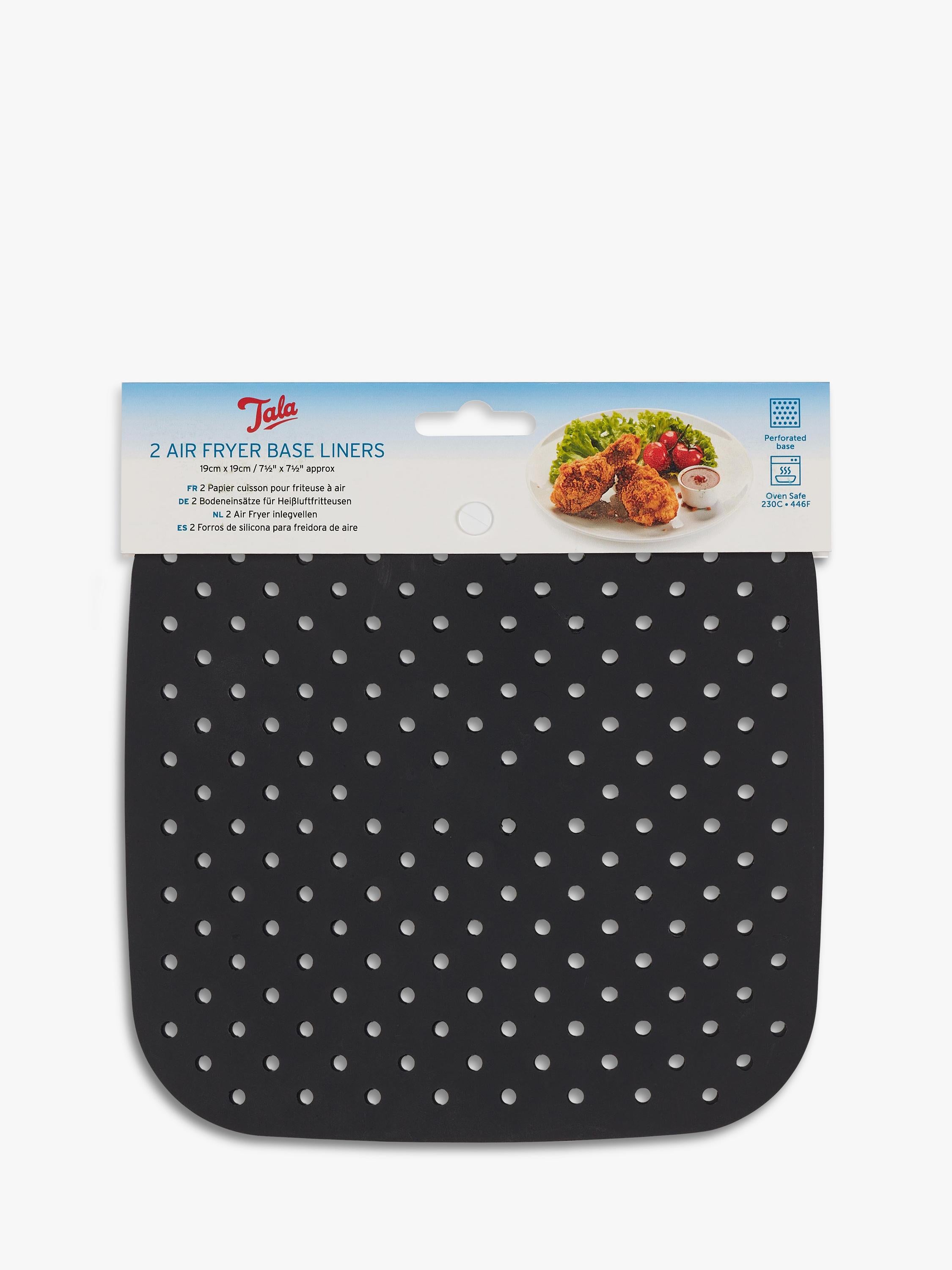 Tala air fryer liner set of 2 square 19cm, imported from the UK