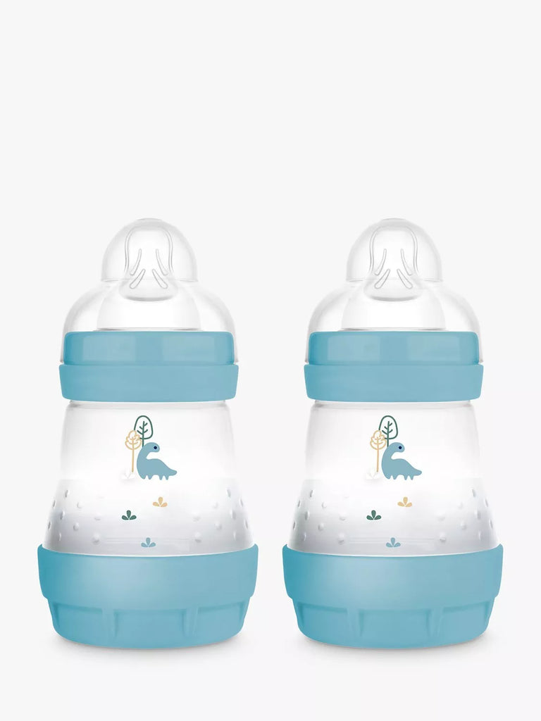 MAM Easy Start Anti-Colic Baby Bottle, Pack of 2, 160ml, Blue