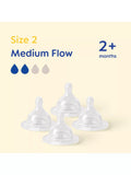 MAM skinsoft medium flow teat pack of 4, imported from the UK