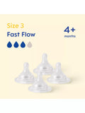 MAM Skinsoft Fast Flow Teat Pack of 4, imported from the UK